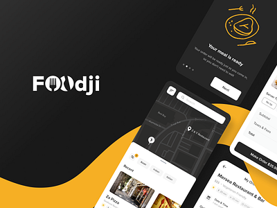 Food Order and Delivery Mobile App behance branding case dark mode delivery design food food app illustration logo mobile app presentation product design reservation reserve ui ux