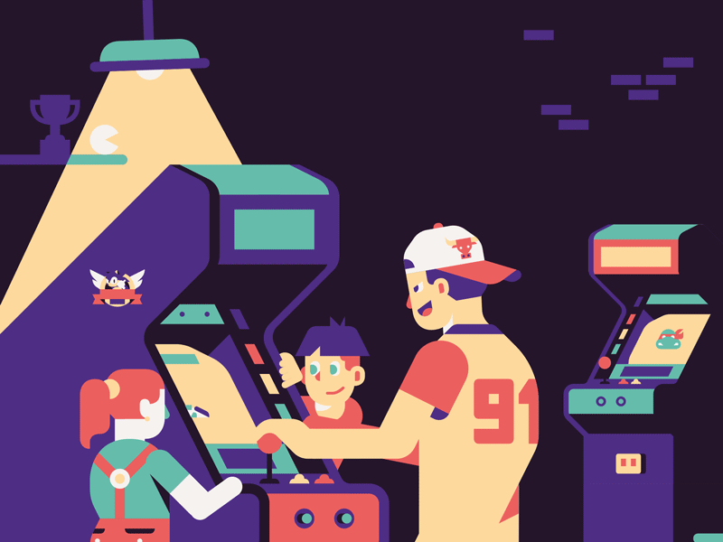 Alchemica - Retro gaming 90s animated gif boy characters children gamer gaming illustration motion design motion graphics nostalgia retro gaming shooting spaceship videogame