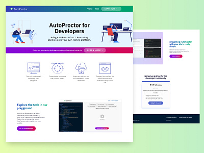 Autoproctor for developers figma ui web webdesign website