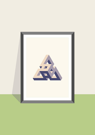 Triangle cube design flatdesign flatposter geometric geometric art illustration vector