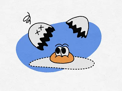 Egg yolks and cornstarch branding design illustration logo vector