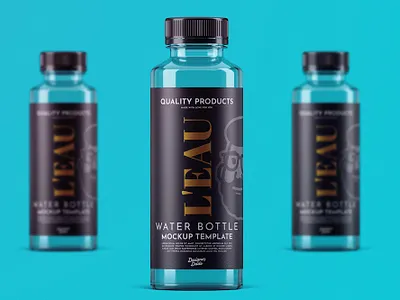 Transparent Plastic Water Bottle Mockup (Free Download) product
