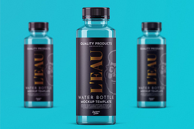 Transparent Plastic Water Bottle Mockup (Free Download) product
