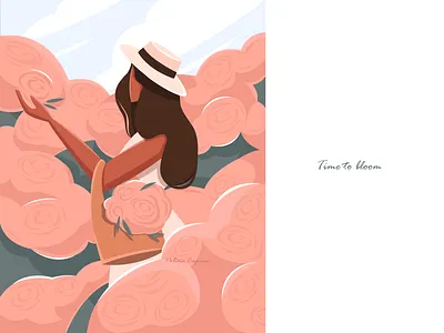 Time to bloom adobeillustrator ai art artwork flatillustration illustration illustrator summer vectorart vectorillustration