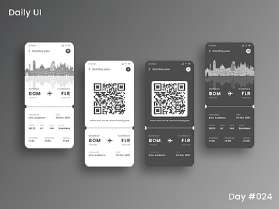 Daily Ui Challenge - Boarding Pass 24 air plane boarding pass appui boarding pass dailyui dailyuichallenge dark theme darktheme day 24 day24 figma light theme lighttheme plane app plane ticket ticket ticket app ticket booking ticket booking app uidesign