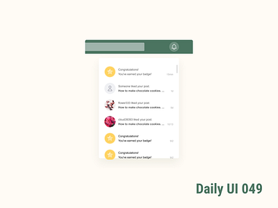 DailyUI 049 Notifications daily ui dailyui 049 notifications dailyuichallenge notifications ui