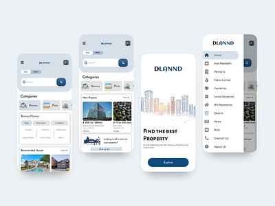 Real Estate App property property buy and sell real estate app real estate branding real state agency app realestate ui ux