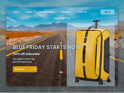 SAMSONITE branding design ui ux web