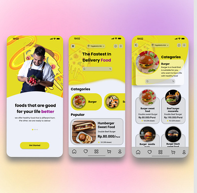 Food App mobile app ui ux