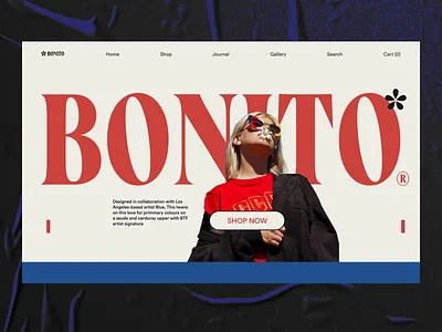 Bonito Fashion Landing Page agency dark design design landing page magazine style sport website sporting surfboard surfing typography ui ux web website