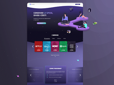 Diveedi.com (1) dazn design digital subscriptions disney plus hompage illustration netflix sharing spotify ui ux webapp website