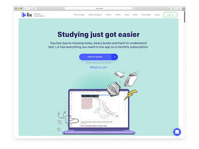 Lix Study Platform branding design illustration ui ux