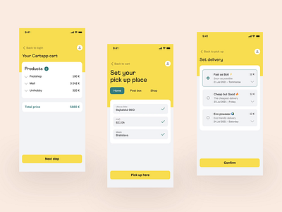Cartapp mobile app animation black friday box cart commerce deliver delivery ecology ecommerce eshop ferry fresh mobile app platform responsive shop shopify transfer travel yellow