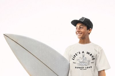 Sunset Love Surf & Coffee Shop apparel art direction bold branding coffee graphic design graphictee illustration logo logodesign photography retro surf surfing tshirt vintage