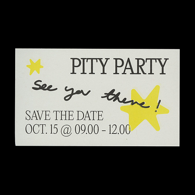 Pity Party design print riso