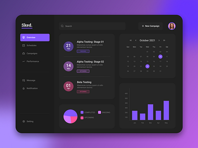 Sked - Project Management App (Template) app design application branding creative design illustration logo ui user experience user interface ux vector web design website