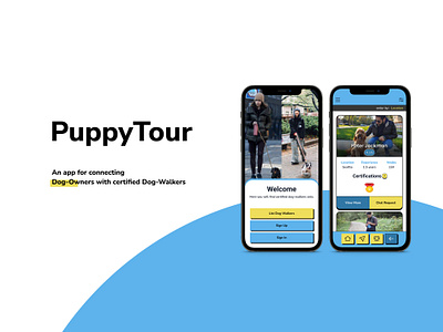 PuppyTour - Solving the trust problem - DogWalking App app casestudy design ux
