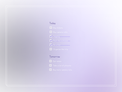 To-do list app design list purple to do to do list ui ux