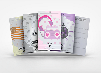 Music Genre Tarot Cards branding design graphic design icon illustration typography vector