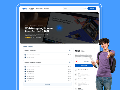 Course Detail Module branding design designer ui ui ux uidesign uiux webdesign