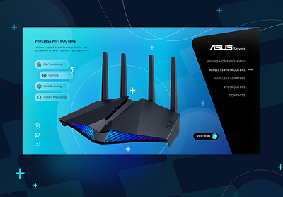 Router Landing Concept design landing technology ui ux