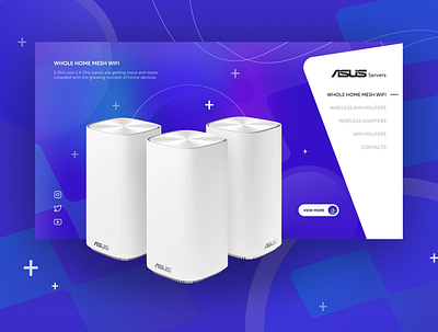 Router Landing Concept landing technology ui ux