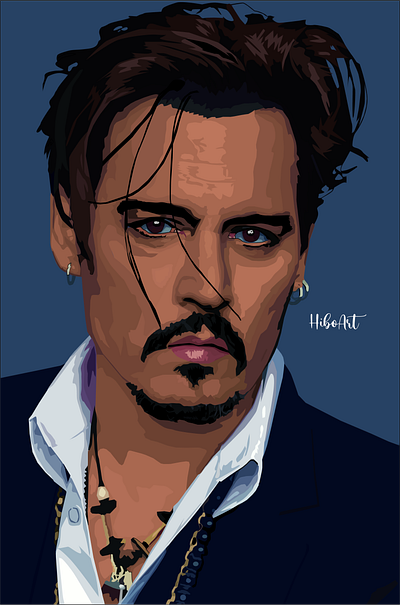 johnny depp digital drawing by hiboart adobe art artwork design digital digitaldrawing graphic design illustration johnnydepp ui