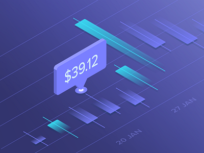 Gamestop short squeeze gamestop graph illustration isometric truelayer