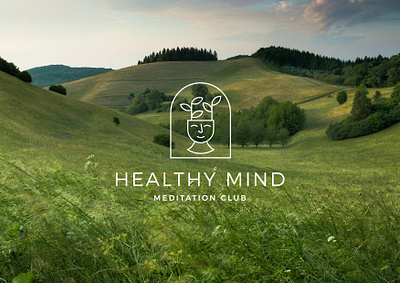 Healthy Mind Meditation Club badge logo mark meditation mind mindfulness nature