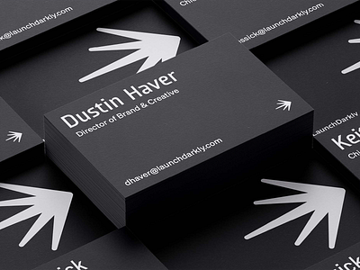 Launch Darkly Business Card branding graphic design logo