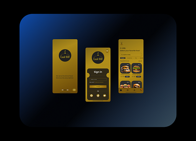 Food App - Mobile UI design concept app logo minimal typography ui ux