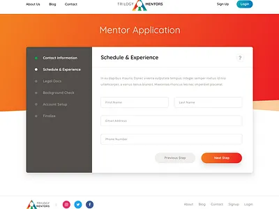 Mentor Onboarding branding design website
