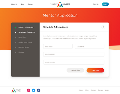 Mentor Onboarding branding design website