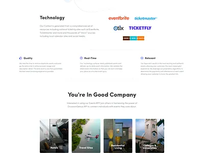 OccasionGenius API Info Blocks branding design website