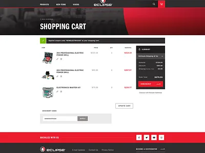 Eclipse Tools Shopping Cart branding design ui website