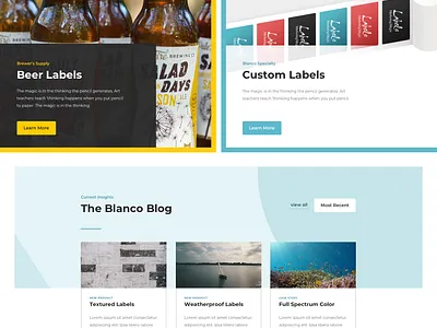 Blanco Labels design website