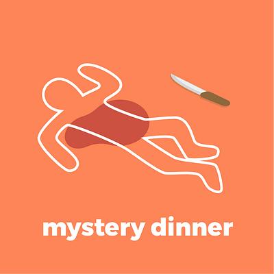 Mystery Dinner OccasionGenius Illustration illustration vector