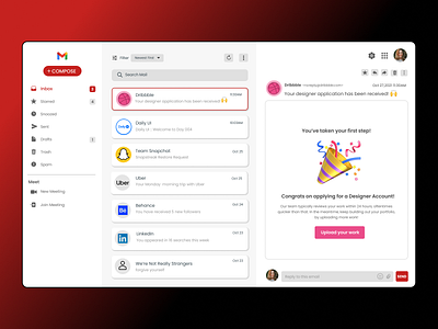 Gmail Redesign design redesign ui uiux ux web