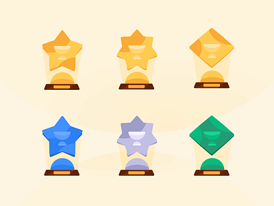 Achiever's trophy | Explorations achievers edtech figma illustration illustrator learn rank trophy unacademy winner