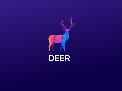 DEER COLORFULL forest