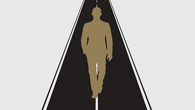 Man Walking On a Road 3d animation branding graphic design logo motion graphics ui