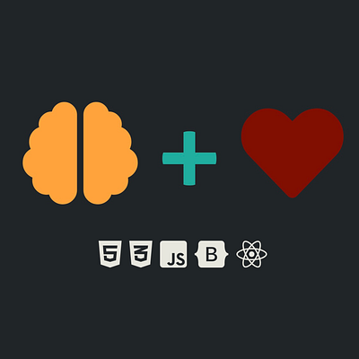 Shot #16735667 branding colorful dark background graphic design head headandheart heart logo skills square web development