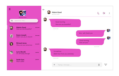 Direct messaging app design ui ux