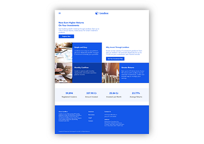 Lendbox Website design finance fintech interaction interface money ui ui design