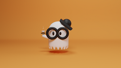 Boo-rista 3d character design illustration