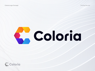 Coloria - Logo Concept 1 ( for sale ) alphabet app artworks brand branding c colors connection hexagon letter c logo mark pixels platform printing service star symbol