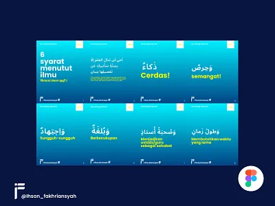 Microblog diniyah "6 syarat menuntut ilmu" figma graphic design microblog