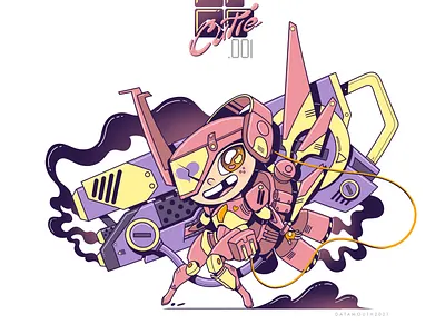 OP QT (Over-Powered Cutie) chara character cute datamouth drawing graphic design illustration
