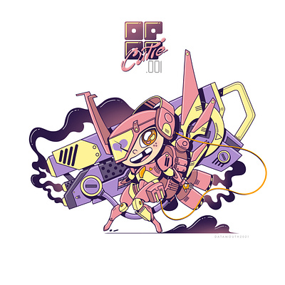 OP QT (Over-Powered Cutie) chara character cute datamouth drawing graphic design illustration