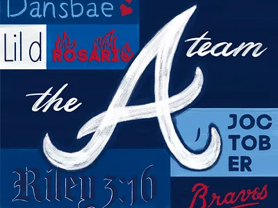 The A Team atl atlanta baseball braves design typography